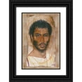 thumbnail image 1 of Unknown 2nd Century Romano-Egyptian Artisan 11x14 Black Ornate Wood Framed with Double Matting Museum Art Print Titled - Mummy Portrait of a Bearded Man, 1 of 4