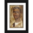 thumbnail image 1 of Artisan, Unknown 2nd Century Romano-Egyptian 20x32 Black Ornate Wood Framed with Double Matting Museum Art Print Titled - Mummy Portrait of a Man, 1 of 4