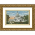 thumbnail image 1 of Unknown 32x22 Gold Ornate Wood Framed with Double Matting Museum Art Print Titled - Capitol Building, Washington, D.C., 1 of 4