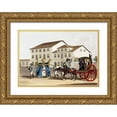 thumbnail image 1 of Unknown 32x23 Gold Ornate Wood Framed with Double Matting Museum Art Print Titled - The Chege and Cadeira, 1 of 4