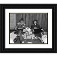 thumbnail image 1 of Unknown 32x26 Black Ornate Wood Framed with Double Matting Museum Art Print Titled - The Thin Man William Powell, Myrna Loy and Asta, 1 of 4