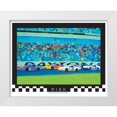 thumbnail image 1 of Unknown 32x26 White Modern Wood Framed Museum Art Print Titled - Race Cars, 1 of 4