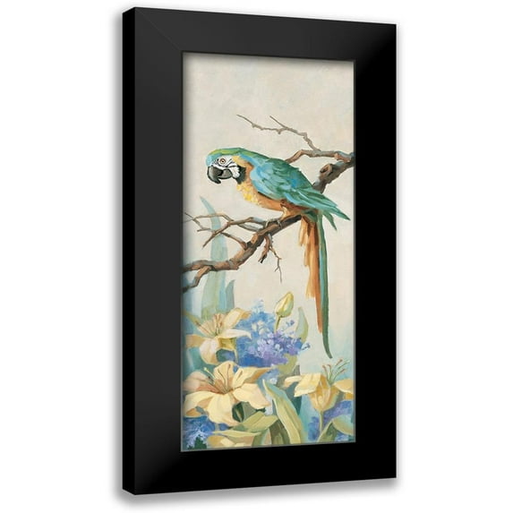 Unknown 8x14 Black Modern Framed Museum Art Print Titled - Parrot Panel I