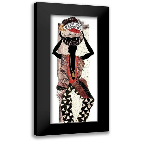 Unknown 8x14 Black Modern Wood Framed Wall Art Titled - Basket of Clothes