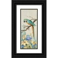 thumbnail image 1 of Unknown 8x14 Black Ornate Wood Framed with Double Matting Museum Art Print Titled - Parrot Panel I, 1 of 4