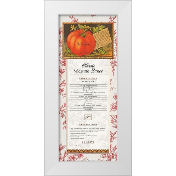 Unknown 8x14 White Modern Wood Framed Museum Art Print Titled - Tomato Sauce