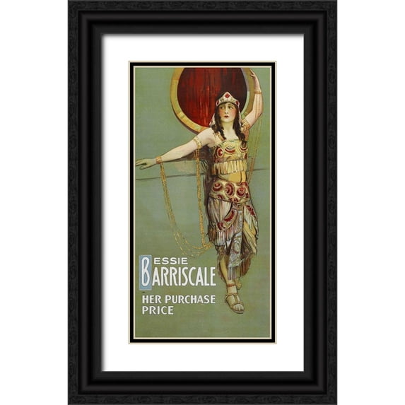 Unknown 9x14 Black Ornate Wood Framed with Double Matting Museum Art Print Titled - Vintage Film Posters: Her Purchase Price