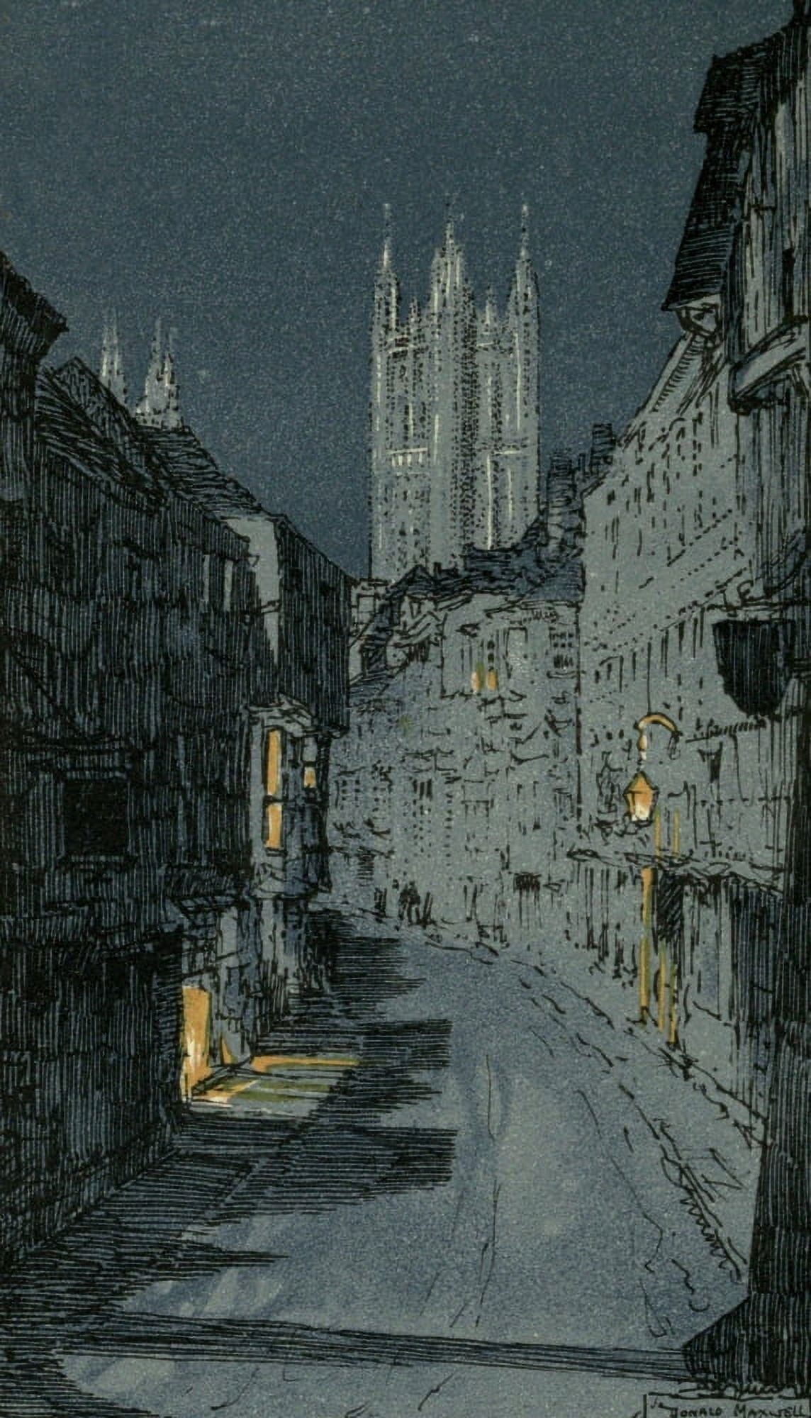 Unknown Kent 1922 Canterbury Angel Tower Canvas Art - Donald Maxwell (18 x 24)