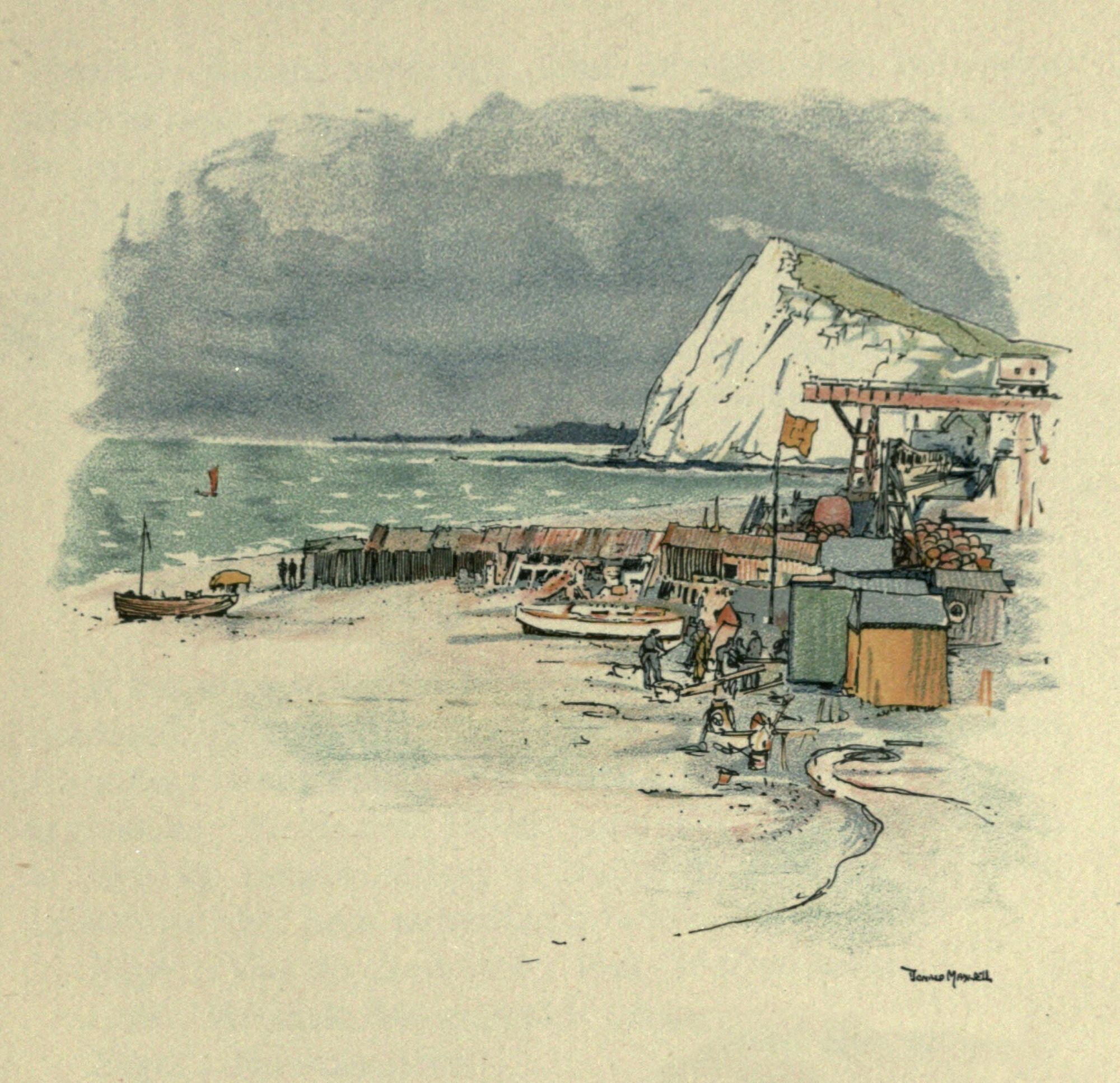 Unknown Kent 1922 Dover Foreshore Canvas Art - Donald Maxwell (18 x 24)