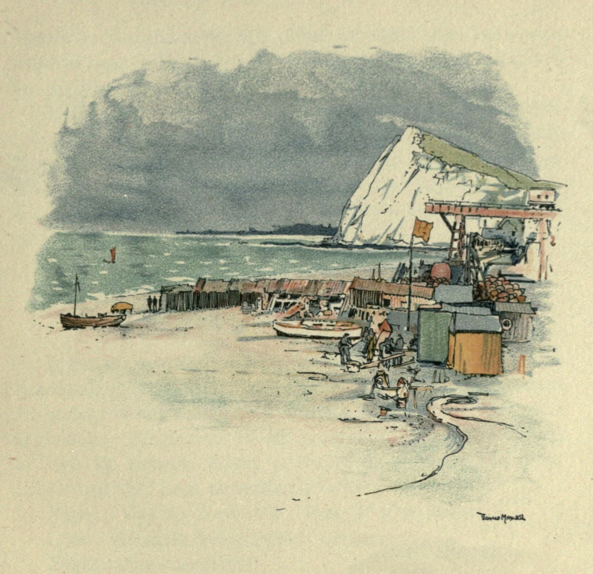 Unknown Kent 1922 Dover Foreshore Canvas Art - Donald Maxwell (24 x 36)