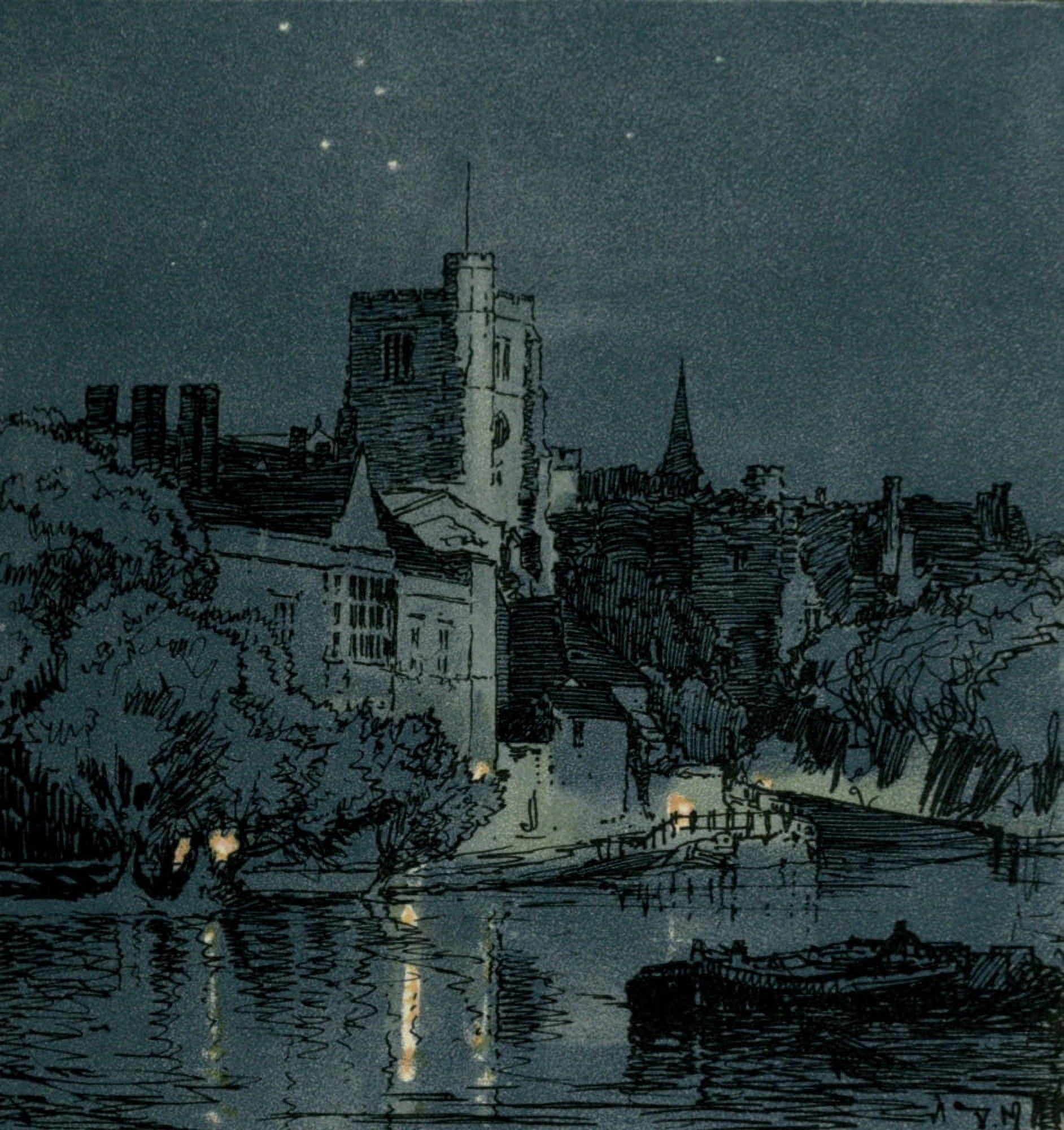 Unknown Kent 1922 Old Maidstone from the river Canvas Art - Donald Maxwell (18 x 24)