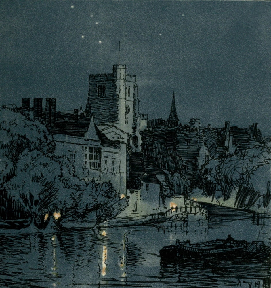 Unknown Kent 1922 Old Maidstone from the river Canvas Art - Donald Maxwell (24 x 36)