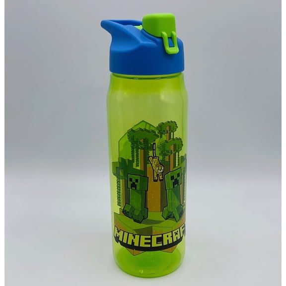 Unknown Sip Bottles Carry Loop Designs 20 oz Green Minecraft Ocelot Water Bottles