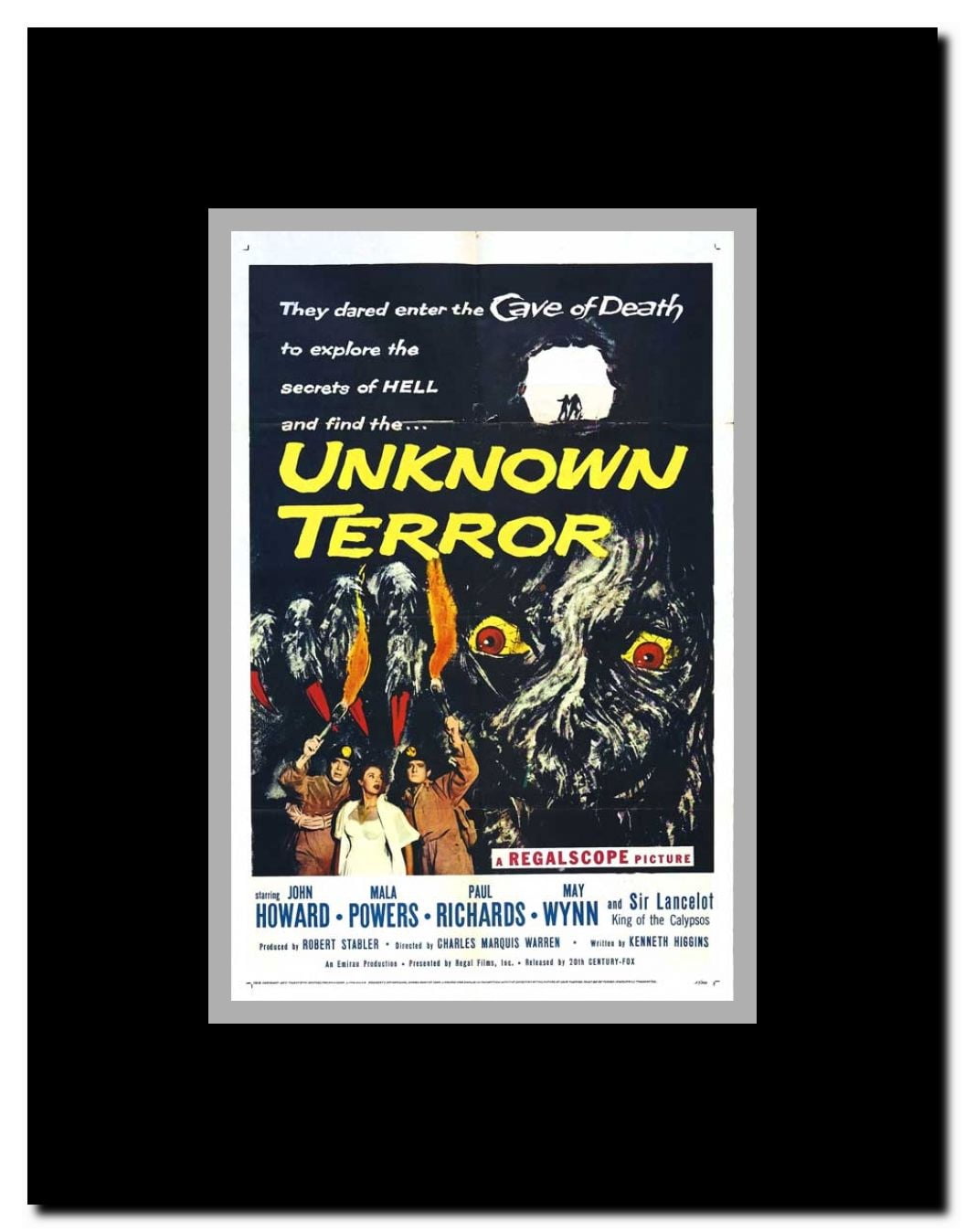 Unknown Terror The Framed Movie Poster