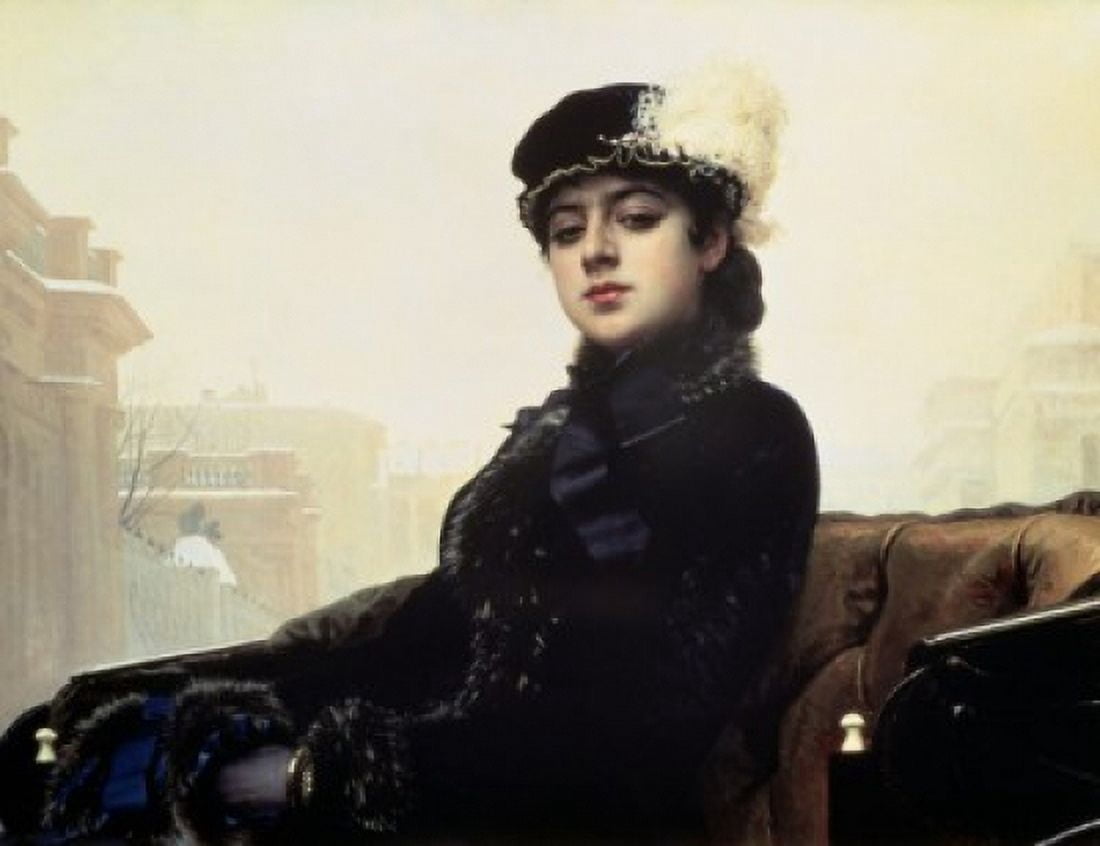 Unknown Woman 1883 Kramskoj Ivan Nikolaevic(1837-1887 Russian) Painting Tretyakov Gallery Moscow Russia Canvas Art - Ivan Nikolaevic Kramskoj (18 x 24)