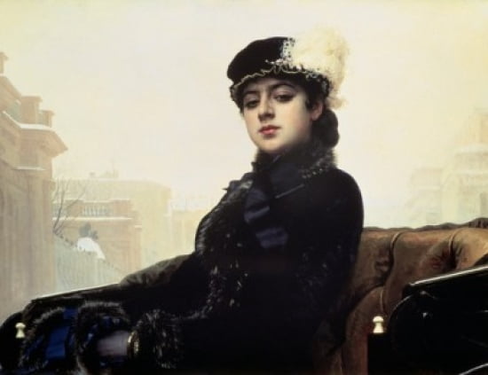 Unknown Woman 1883 Kramskoj Ivan Nikolaevic(1837-1887 Russian) Painting Tretyakov Gallery Moscow Russia Canvas Art - Ivan Nikolaevic Kramskoj (24 x 36)