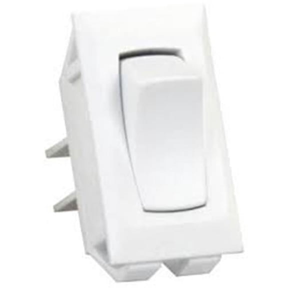 Unlabeled 12V On, Off Switch - Polar White