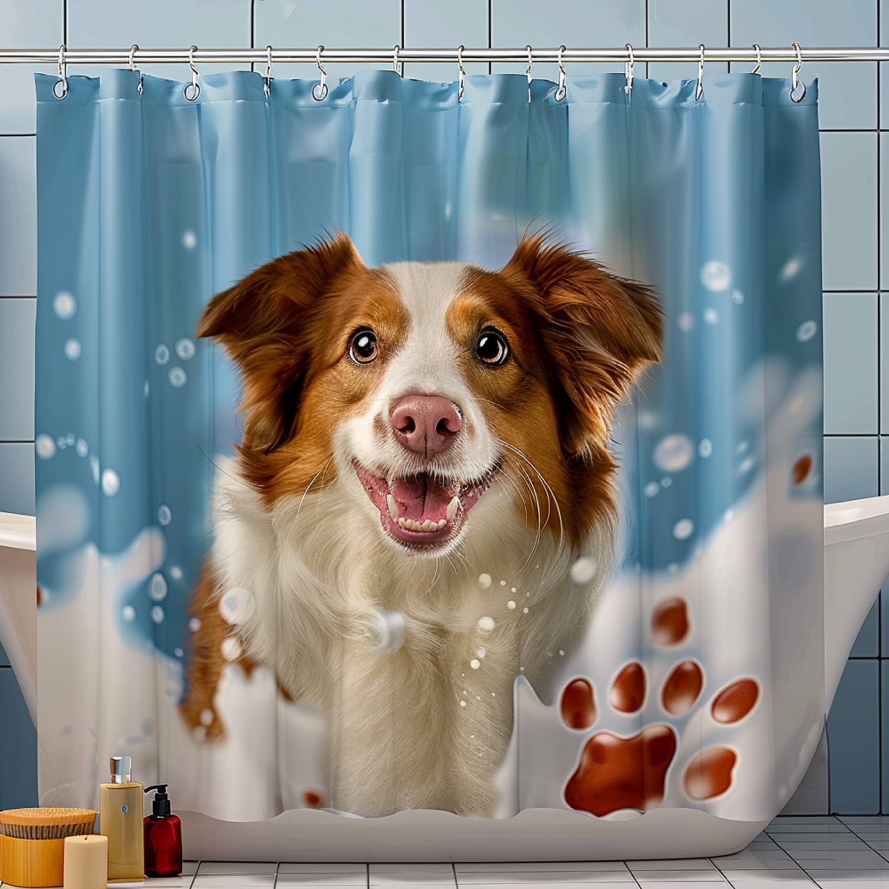 Unleash Your Bathroom Style with Adorable DogThemed Shower Curtains ๐ถ๐ฟ