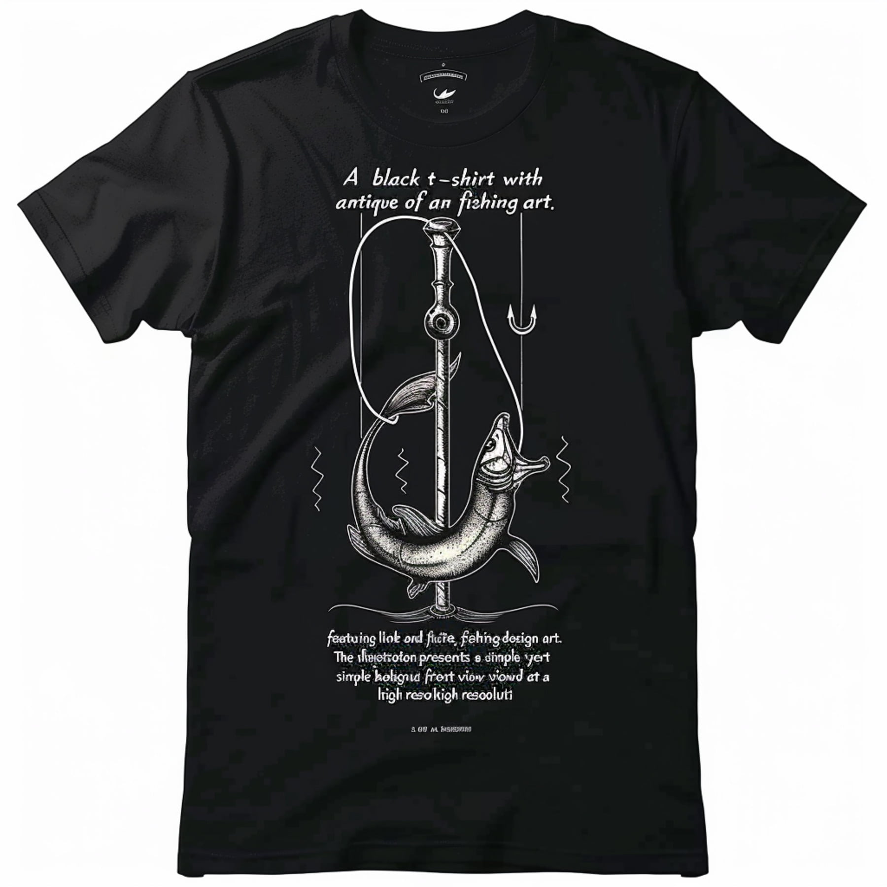 Unleash Your Inner Angler with Our Fantasy Fish Hook Design Black