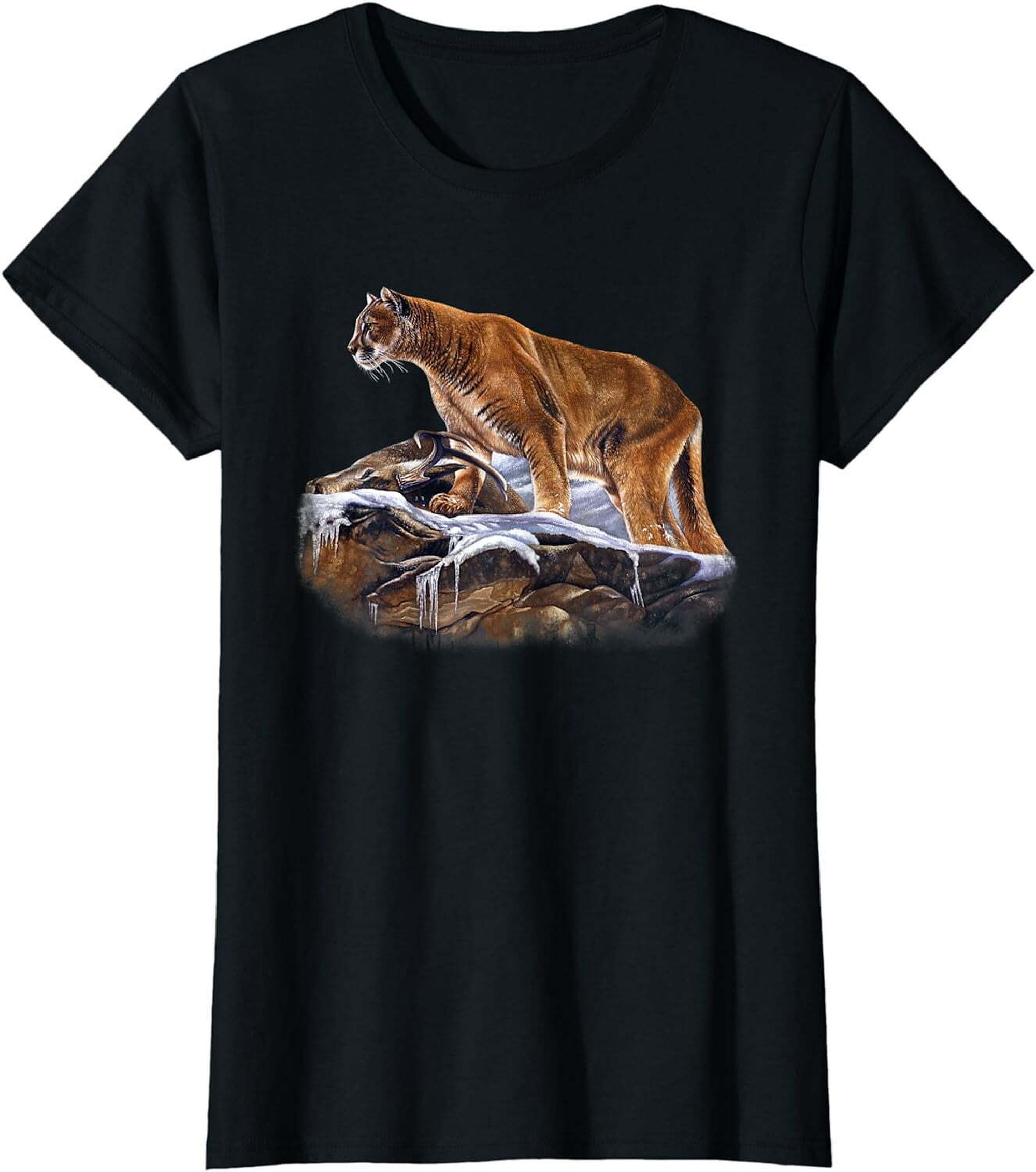 Unleash Your Inner Animal with this Striking Feline Graphic T-Shirt