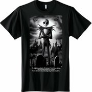HAOY Unleash Your Inner Goth with our Nightmare Before Christmas Jack Skellington TShirt Stand out from the crowd in this eerie and stylish black tee