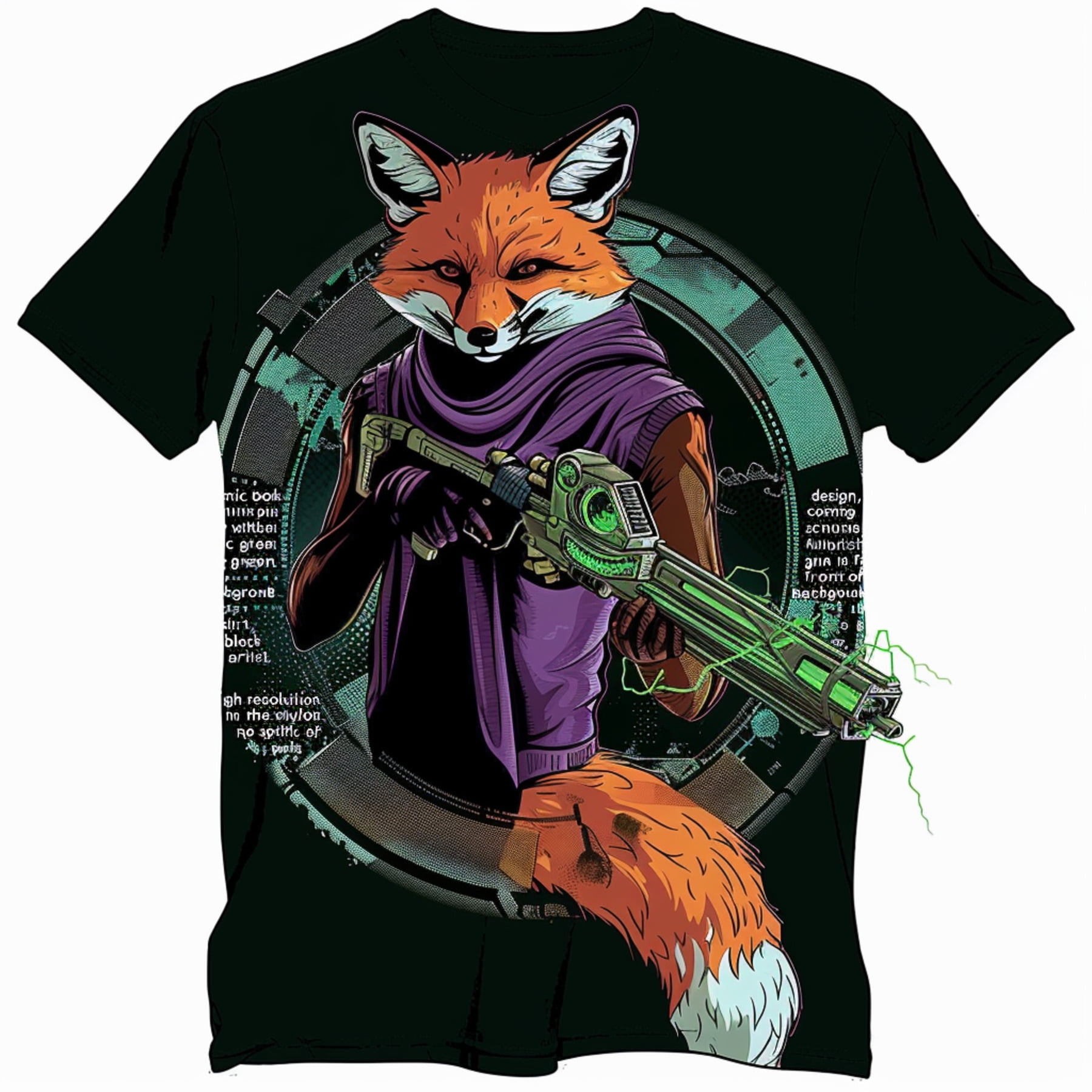 Unleash Your Inner Hero with Our Exclusive Red Fox Comic Design Black