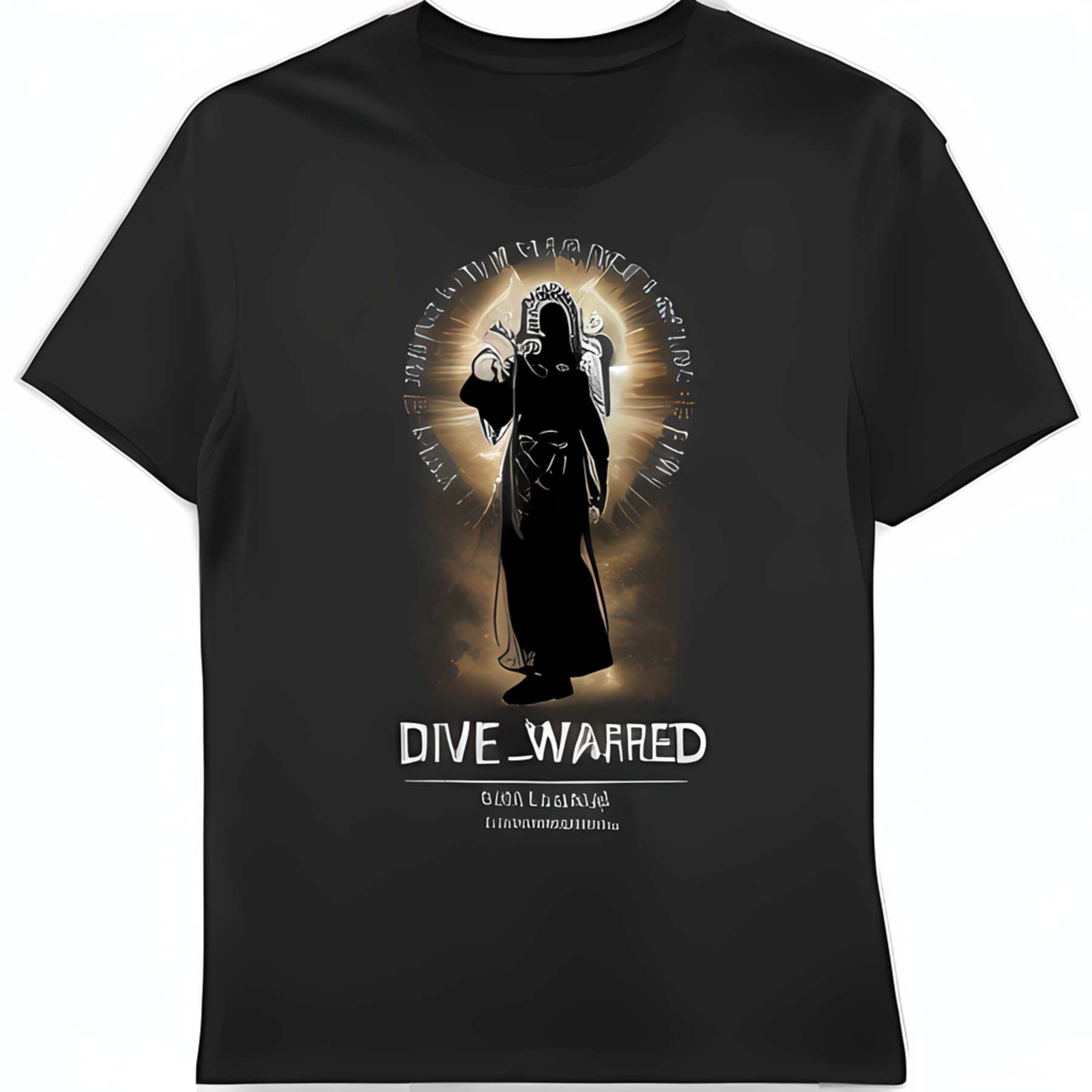 Unleash Your Inner Mystic with our Enigmatic Black T-Shirt Intriguing