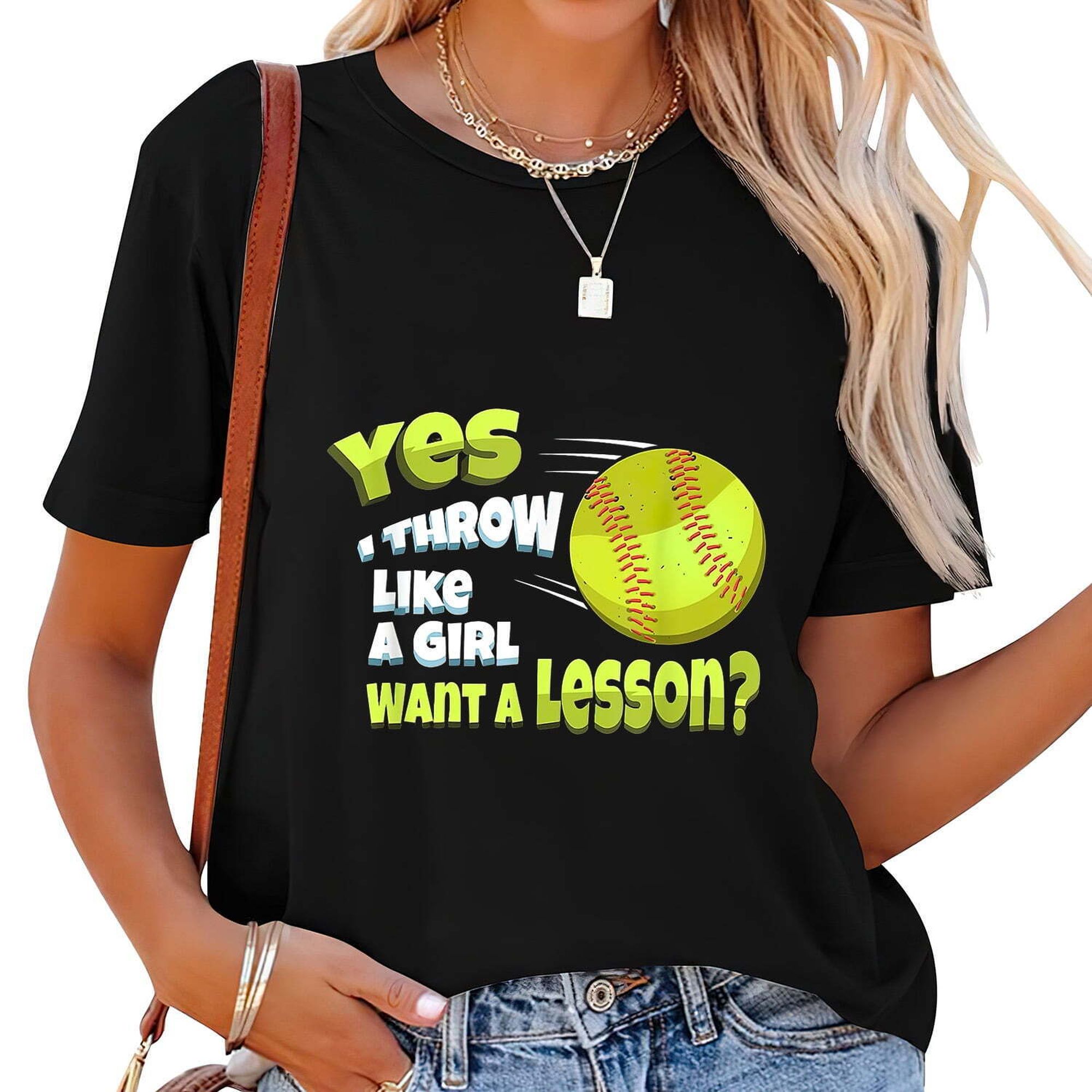 Unleash Your Inner Softball Pro with this Hilarious Women's TShirt