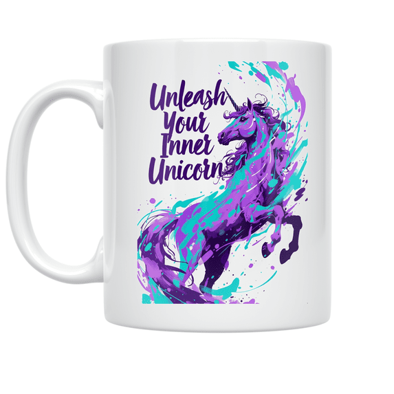 Unleash Your Inner Unicorn - Personal Development Enthusiast - 11 oz Ceramic Coffee Mug