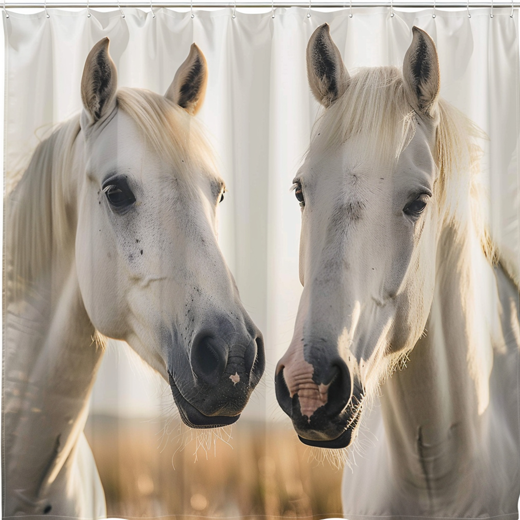 Unleash Your Wild Side with Our Majestic Horse Shower Curtain