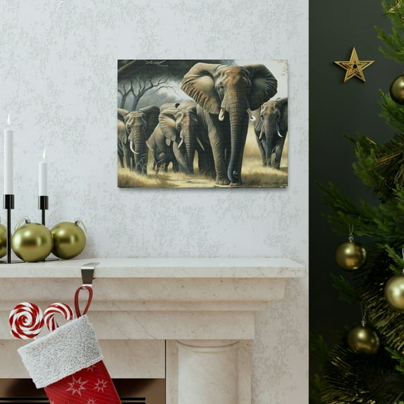 Unleash the Majesty of the Wild in Your Home with Custom Elephant Canvas Art, Bedroom Art, Wall Decor,
