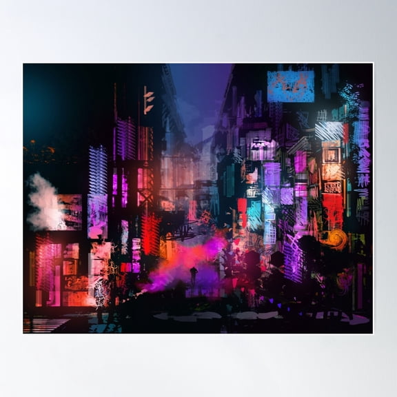 Unleashed At Night Poster Wall Art, Modern Wall Decor For Living Room Bedroom, 8x12 UNFRAMED