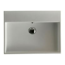 Unlimited 70.00 Wall Mount/Vessel Bathroom Sink in Ceramic White without Faucet Hole
