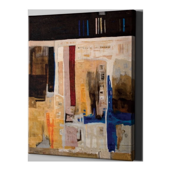 Unlimited Art Project - Cream Black Abstract Modern Canvas Wall Art Print Unique Wall Décor