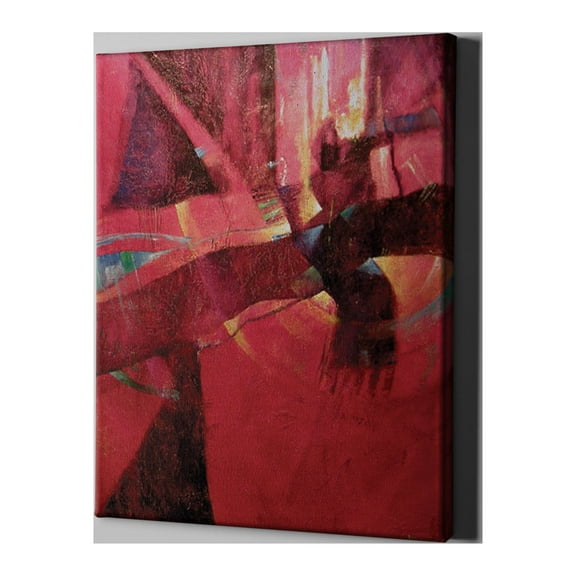 Unlimited Art Project - Dark Red Modern Abstract Canvas Wall Art Print Unique Wall Décor