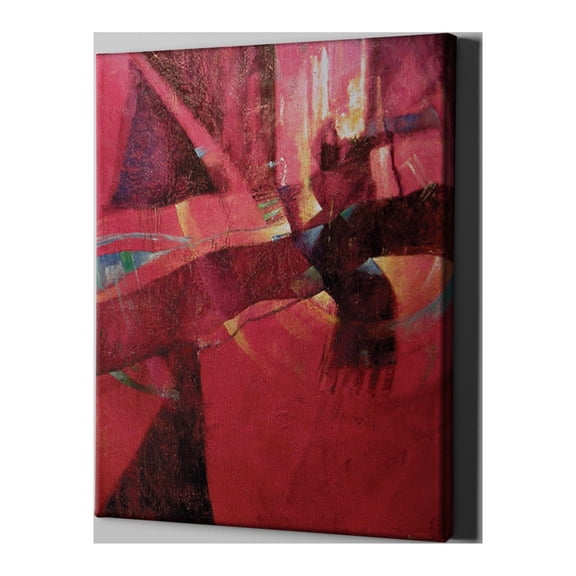 Unlimited Art Project - Dark Red Modern Abstract Canvas Wall Art Print Wall Décor
