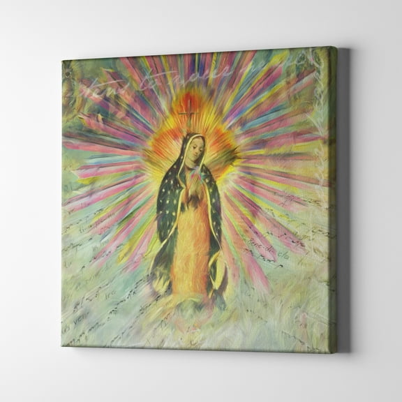 Unlimited Art Project - Our Lady Of Guadalupe Divine Canvas Wall Art Virgin Mary Modern Print