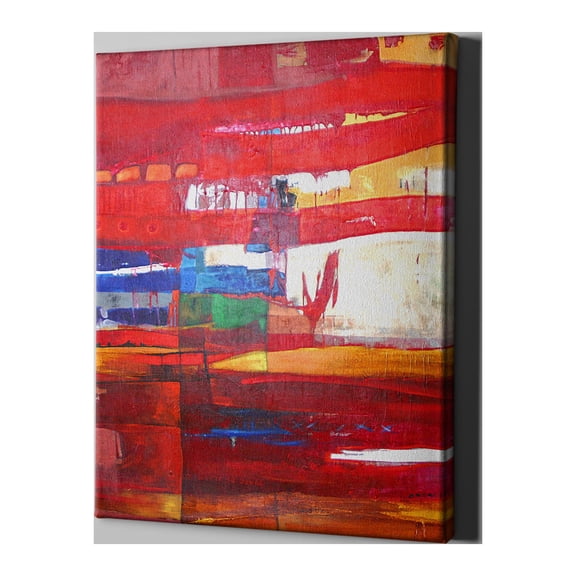 Unlimited Art Project - Red Abstract Modern Canvas Art Print Bedroom Wall Dcor