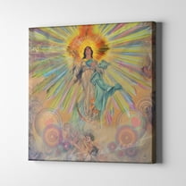 Unlimited Art Project - the Blessed Virgin Mary Divine Canvas Wall Art Modern Print