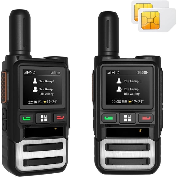 Unlimited Range Walkie Talkies with Lifetime Use SIM ard Walkie Talkies Po Radios SIM Enrypted alls 6800mAh (R300)