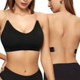 thumbnail image 1 of Unlined Bra JIANLAI Wirefree Smooth Seamless Everyday Bra, Adjustable Clear Strap Basic Bralette for Dresses & Daily Wear, 1 of 4