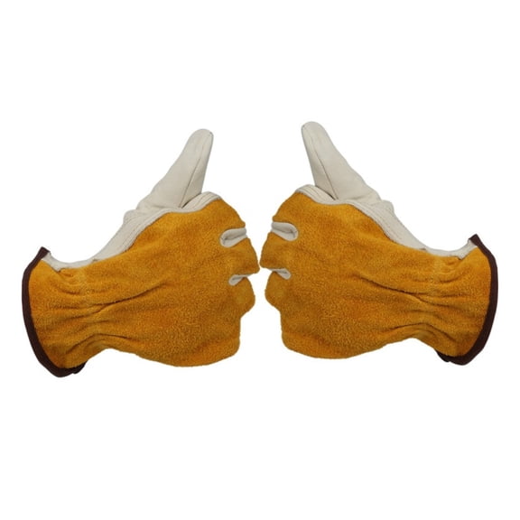 Unlined Leather Soft Wear-resistant Welding ProtectiveGloves Gloves Work Heavy Duty Argon Arc Welding Protective ,Easy to Operate