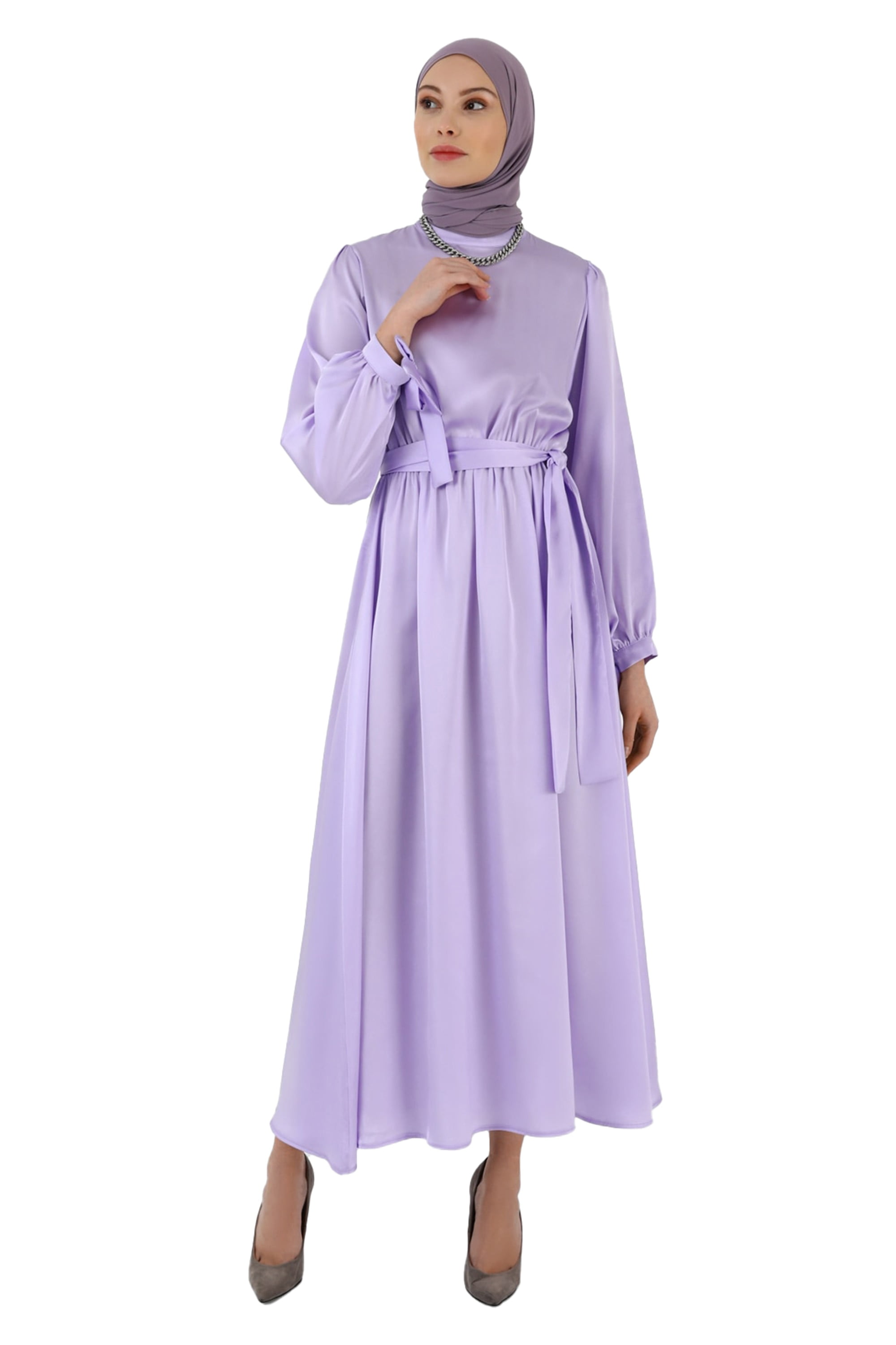 refka casual dress Unlined - Lilac - Crew neck - Unlined - Modest Dress