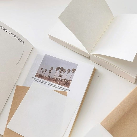 Unlined Memo Pads Tear Off Blank Notepads for Quick Lists Office Messages Scratch Notes Desk Use