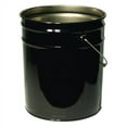 thumbnail image 1 of Unlined Open Head Steel Pail, 5 Gallon, 10.9 In Cap, Black | Bundle of 2 Each, 1 of 1