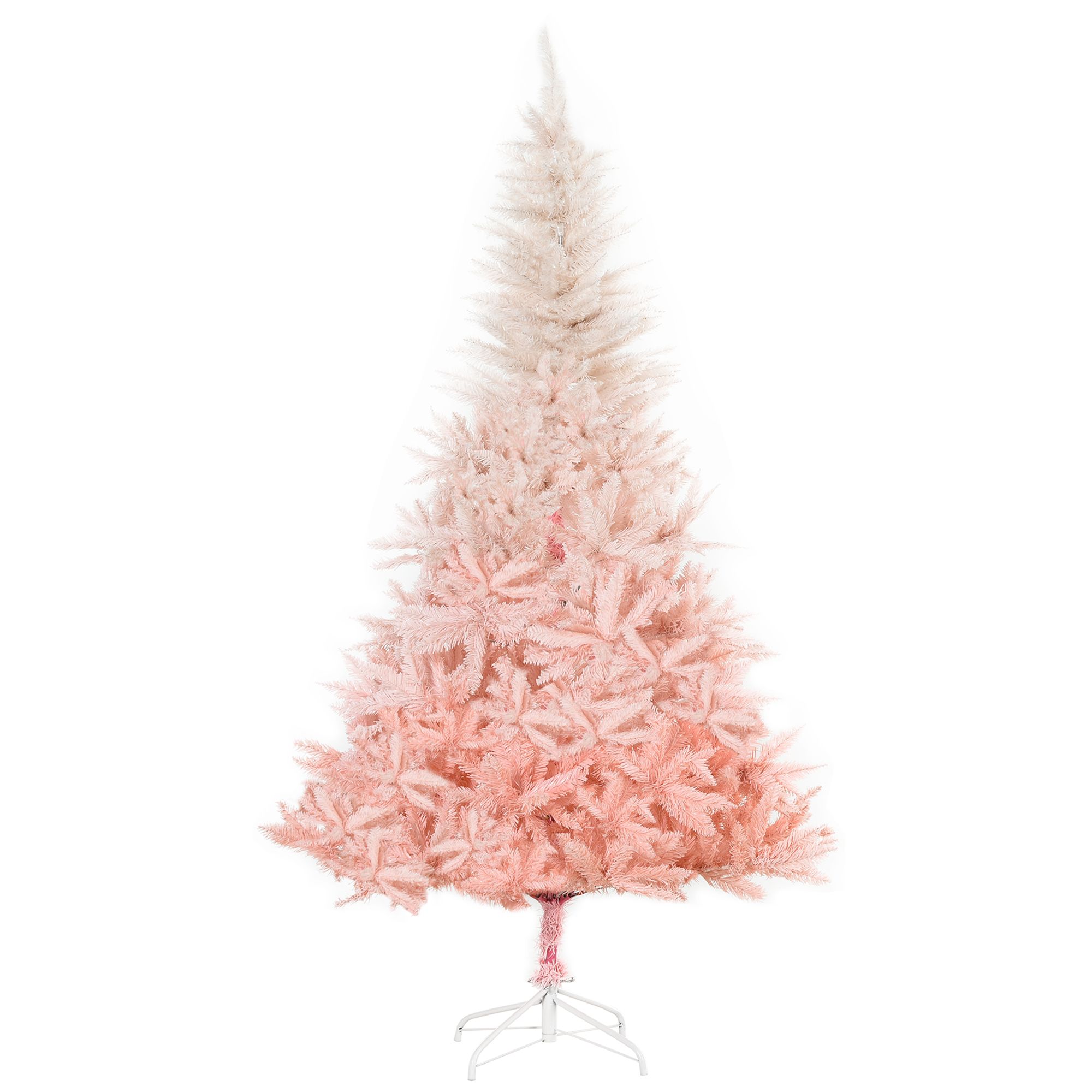 Unlit Artificial Christmas Tree, 6 ft Spruce with 800 Tips and Realistic PVC Branches, Foldable Base for Holiday Decorating