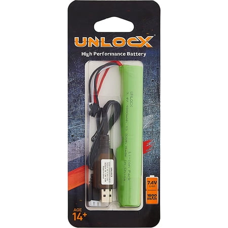 UnlocX Rechargeable Battery for Water Bead Blasters 1800mAh