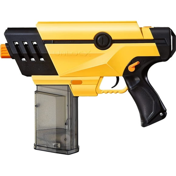 UnlocX Blaster Kit - Fully Automatic Rechargeable Blaster, Large Capacity Clip, Yellow