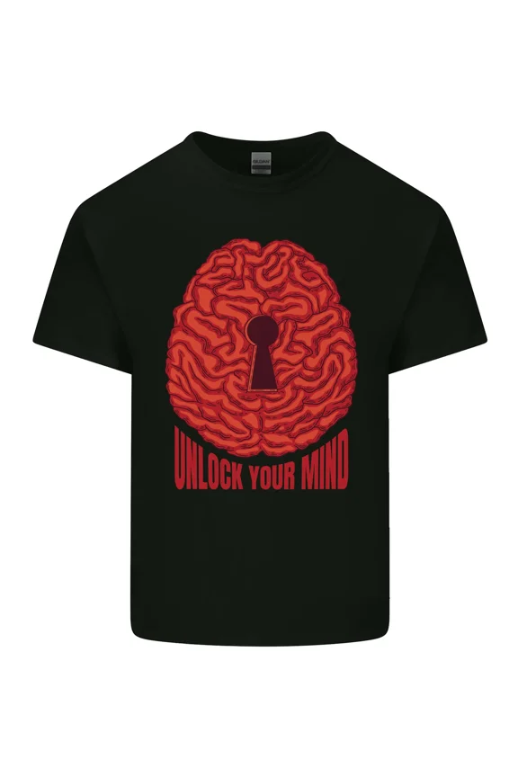Unlock Your Mind Funny Intelligence Psychology Retro Vintage Graphic Unisex T-Shirt Y1263, Up to Size 5XL