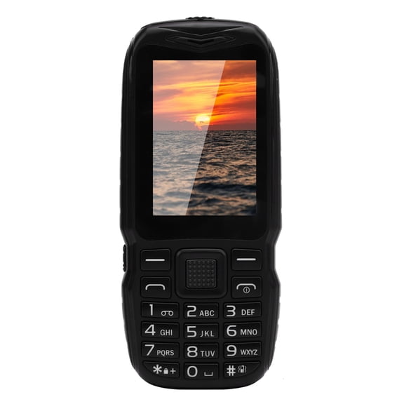 Unlocked 2G Senior Cell Phone with 2.6 inches HD Screen Dual SIM Dual Standby Mobile Phone with Side Key Flashlight Big Key 3000mAh Battery Louder Speaker Black